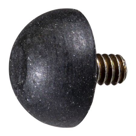 MIDWEST FASTENER #6-32 x 1/2" Rubber Coarse Thread Male Spherical Bumper Mount 4PK 930862